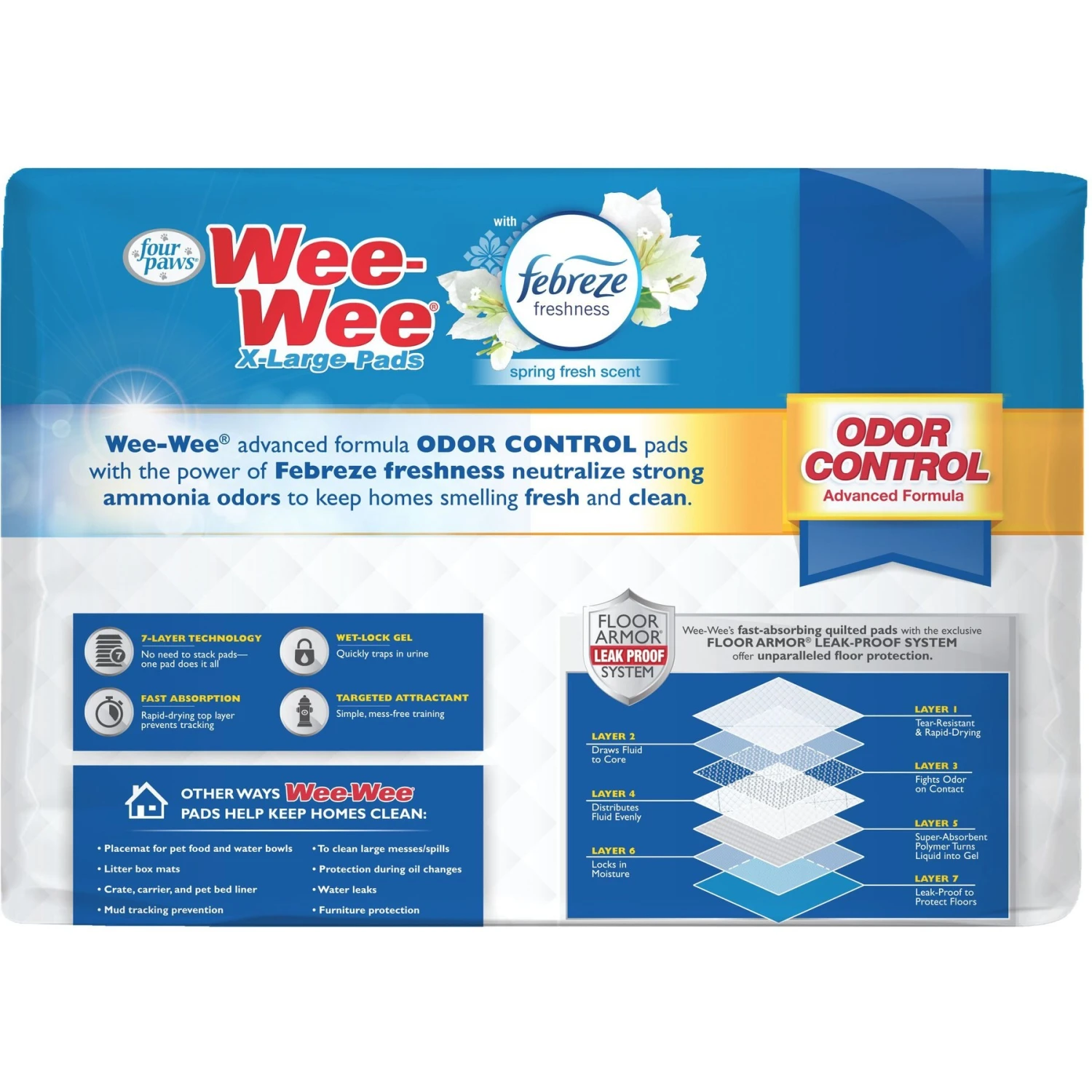 Four Paws Wee-Wee Disposable Dog Diapers & Four Paws Wee-Wee Odor Control X-Large Dog Pads With Febreze Freshness 7 Four Paws Wee-Wee Disposable Dog Diapers & Four Paws Wee-Wee Odor Control X-Large Dog Pads With Febreze Freshness - Image 7