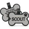 GoTags Personalized Silicone Bone Dog ID Tag, Large