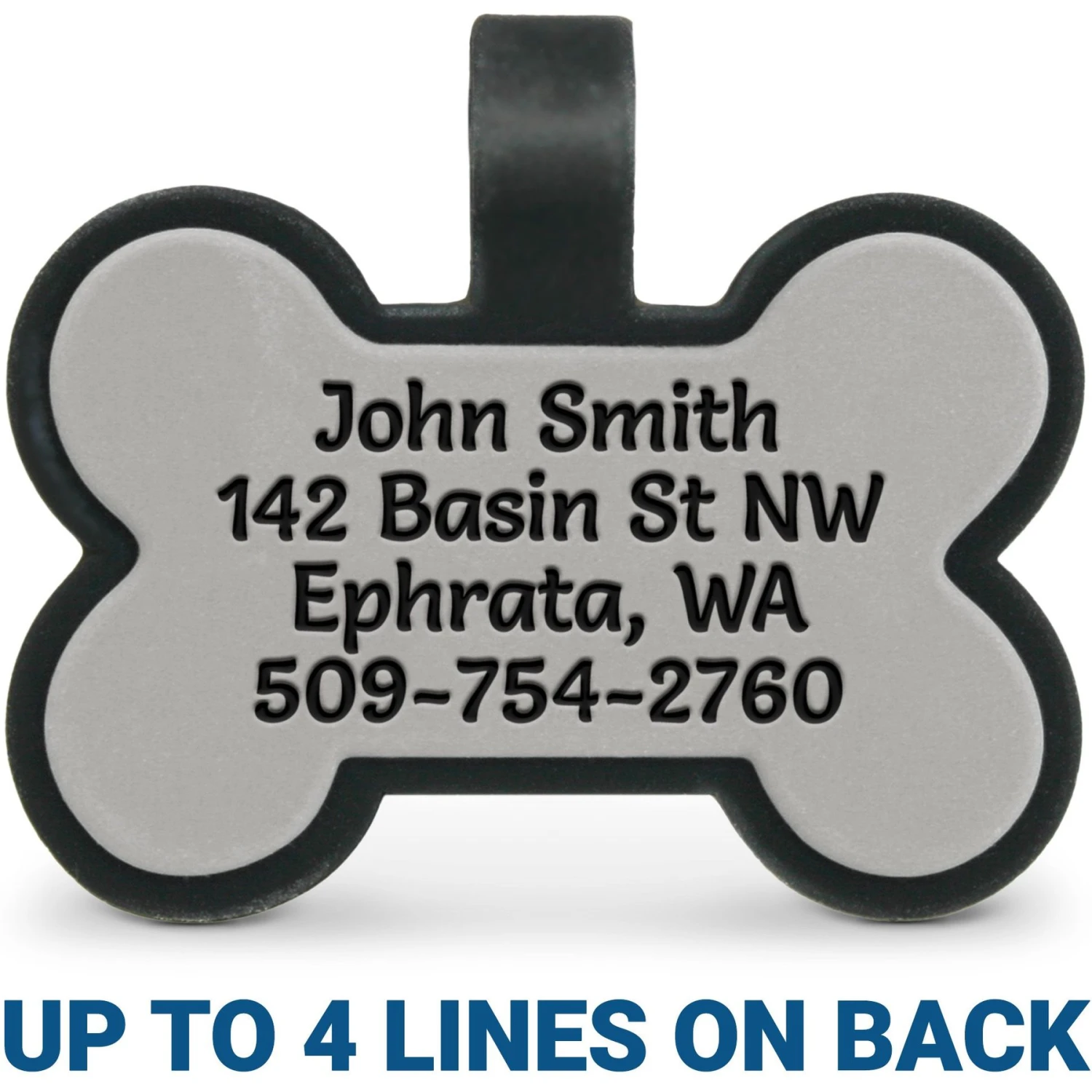 GoTags Personalized Silicone Bone Dog ID Tag, Large 4 GoTags Personalized Silicone Bone Dog ID Tag, Large - Image 4