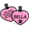 GoTags Personalized Silicone Heart Dog & Cat ID Tag, Large