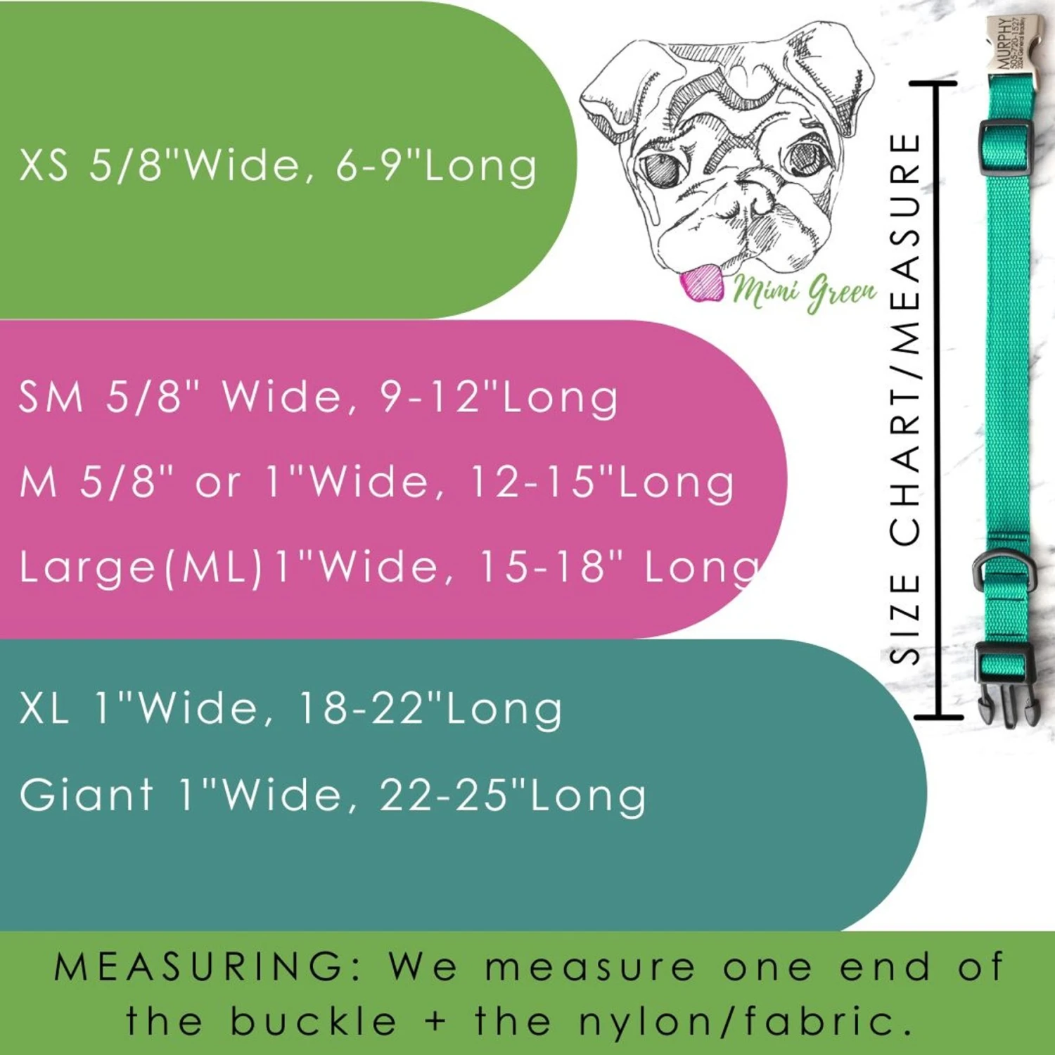 Mimi Green Personalized Nylon Martingale With Black Plastic Buckle Dog Collar 2 Mimi Green Personalized Nylon Martingale With Black Plastic Buckle Dog Collar - Image 2