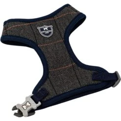 HUGO & HUDSON Checked Herringbone Tweed Dog Harness