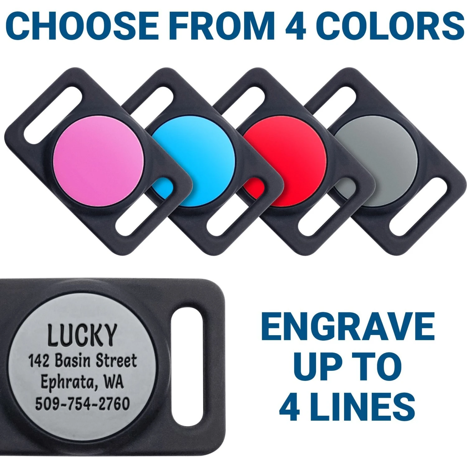 GoTags Engraved AirTag Dog & Cat Collar Holder 2 GoTags Engraved AirTag Dog & Cat Collar Holder - Image 2