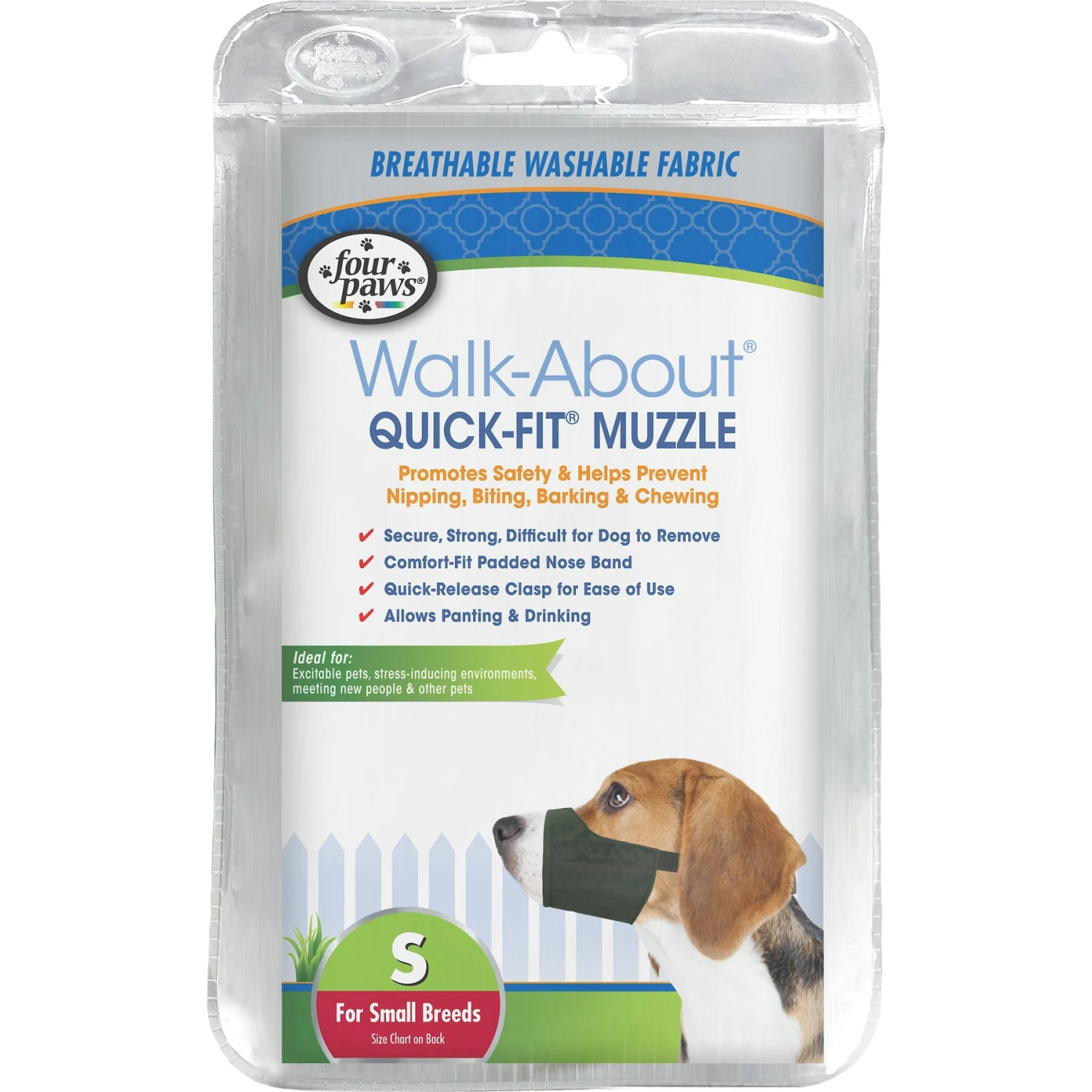 Four Paws Walk-About Quick-Fit Dog Muzzle 1 Four Paws Walk-About Quick-Fit Dog Muzzle