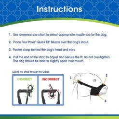 Four Paws Walk-About Quick-Fit Dog Muzzle 10 Four Paws Walk-About Quick-Fit Dog Muzzle -PetSafe Kong Shop 65318 PT2. AC SS1800 V1624393460