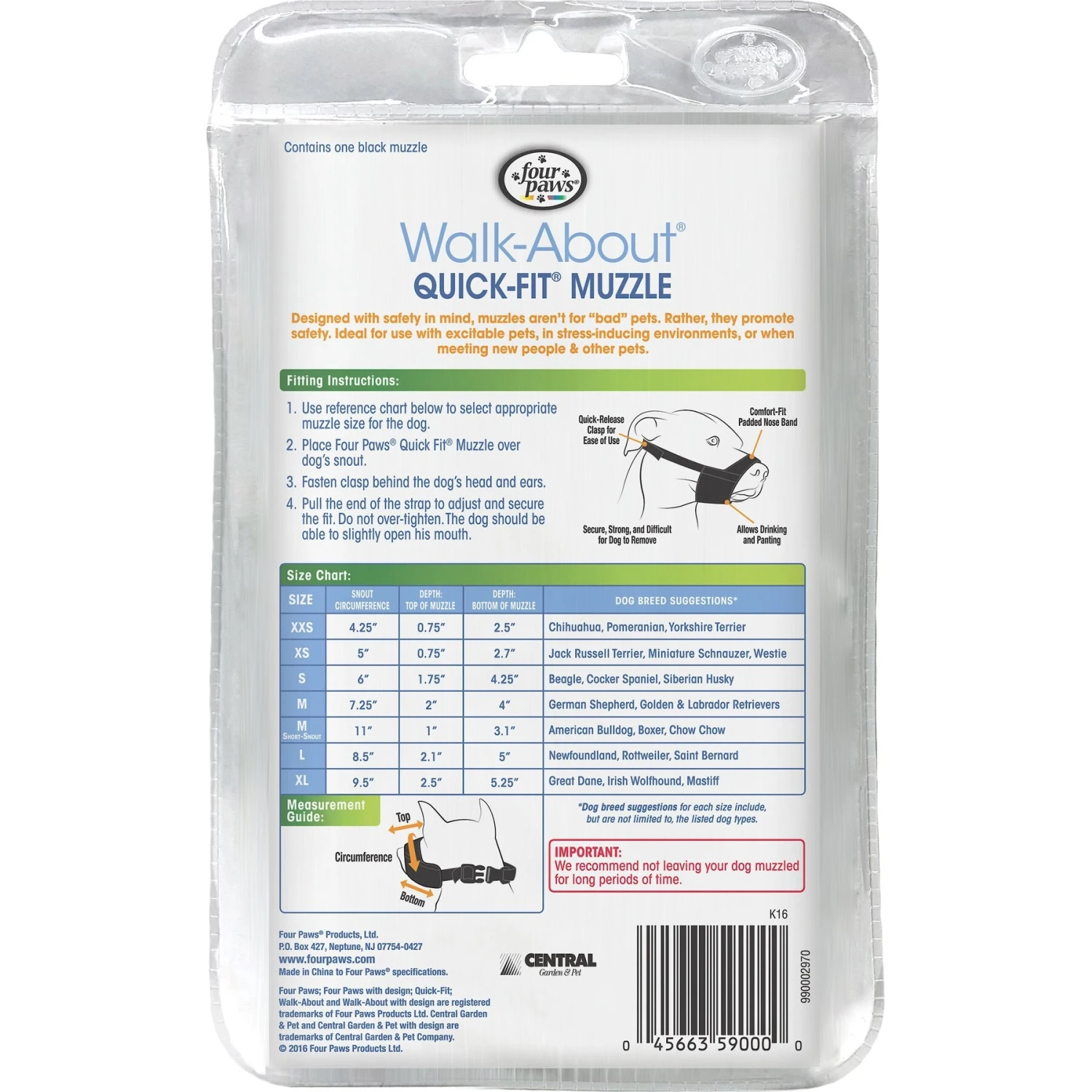 Four Paws Walk-About Quick-Fit Dog Muzzle 7 Four Paws Walk-About Quick-Fit Dog Muzzle - Image 7