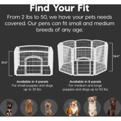 IRIS USA 4-8 Panel Dog Exercise Playpen With Door -PetSafe Kong Shop 65439 PT8. AC SS1800 V1494601896