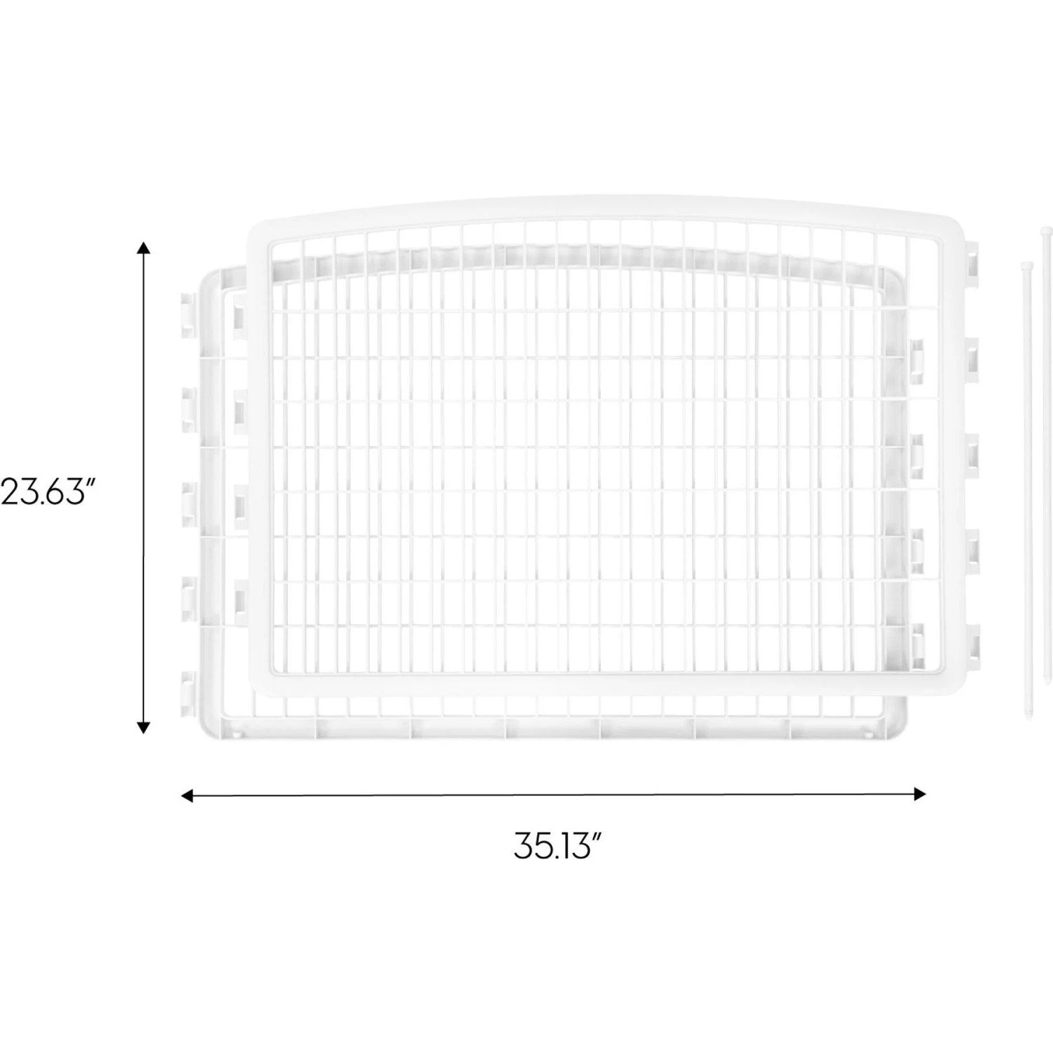 IRIS USA Dog Playpen 2-Panel Add-On, 24-in, White 5 IRIS USA Dog Playpen 2-Panel Add-On, 24-in, White - Image 5