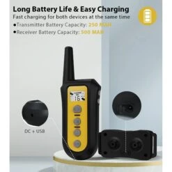 GroovyPets 650 Yard Auto Anti-bark Remote Dog Training Shock Collar, Black -PetSafe Kong Shop 654750 PT4. AC SS1800 V1675089283