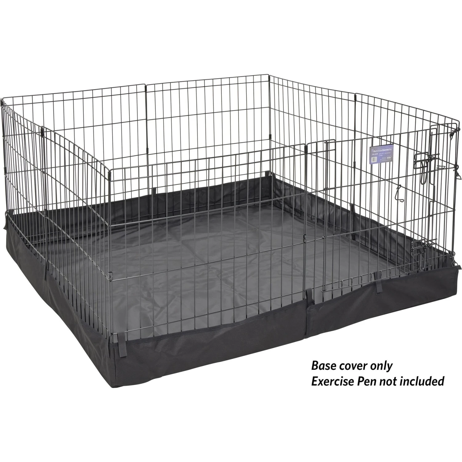 MidWest Canvas Dog Exercise Pen Base Cover Accessory, Square Configuration, Black 8 MidWest Canvas Dog Exercise Pen Base Cover Accessory, Square Configuration, Black - Image 8