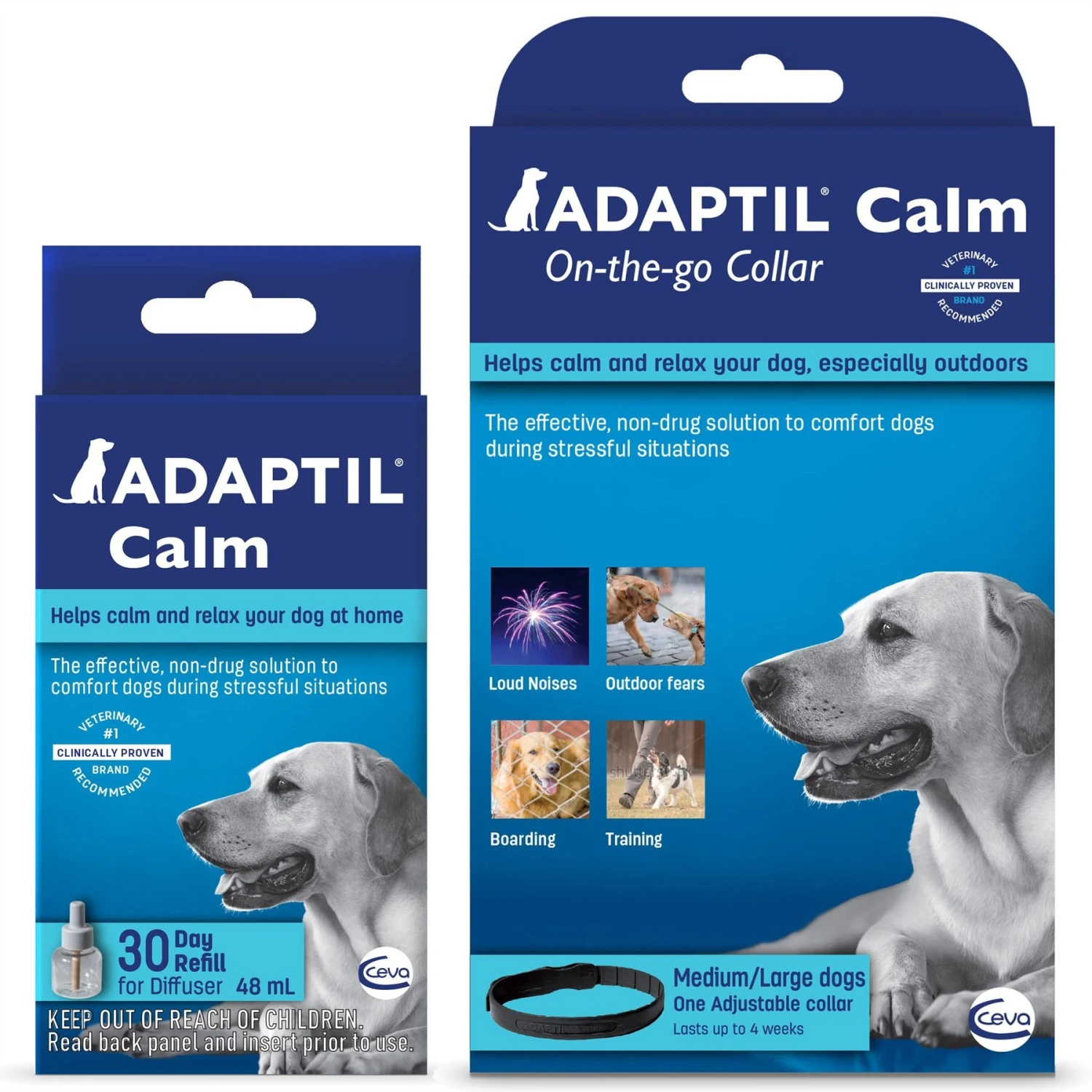 Adaptil On-the-Go Calming Collar For Dogs & Adaptil Calming Diffuser Refill For Dogs 1 Adaptil On-the-Go Calming Collar For Dogs & Adaptil Calming Diffuser Refill For Dogs