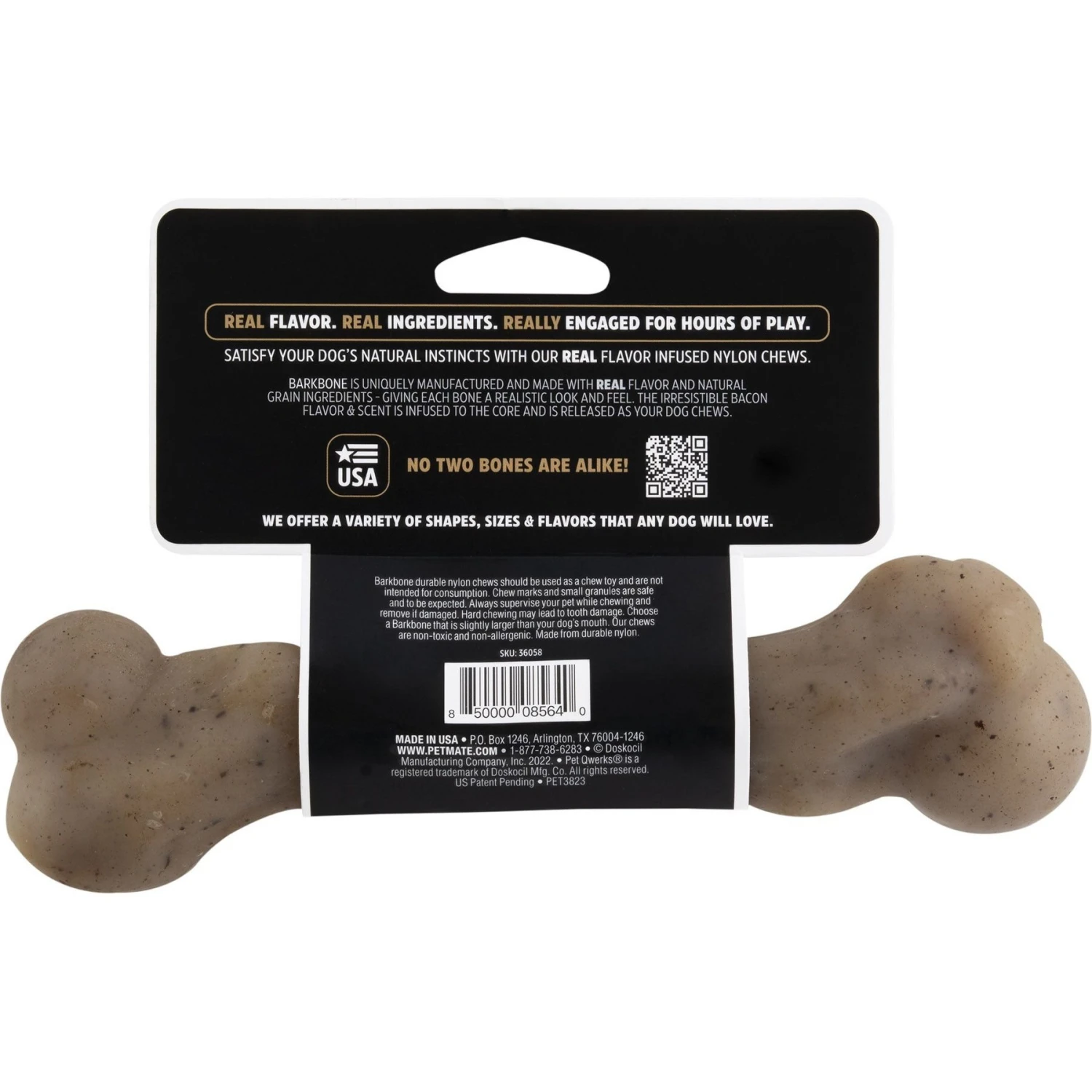 Pet Qwerks BarkBone Zombie Nylon Chew Dog Toy 4 Pet Qwerks BarkBone Zombie Nylon Chew Dog Toy - Image 4