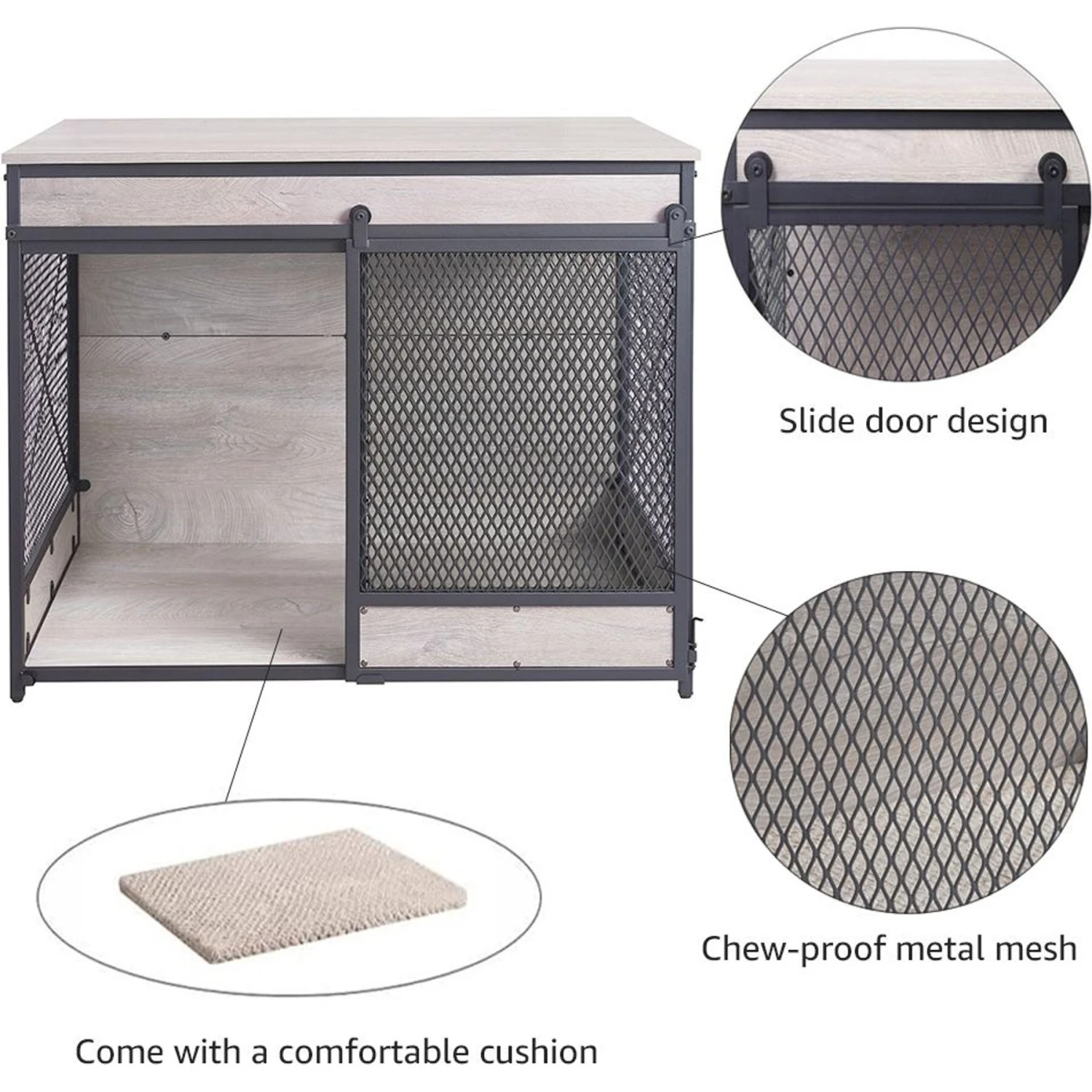Unipaws Furniture Style Sliding Door Dog Crate 3 Unipaws Furniture Style Sliding Door Dog Crate - Image 3