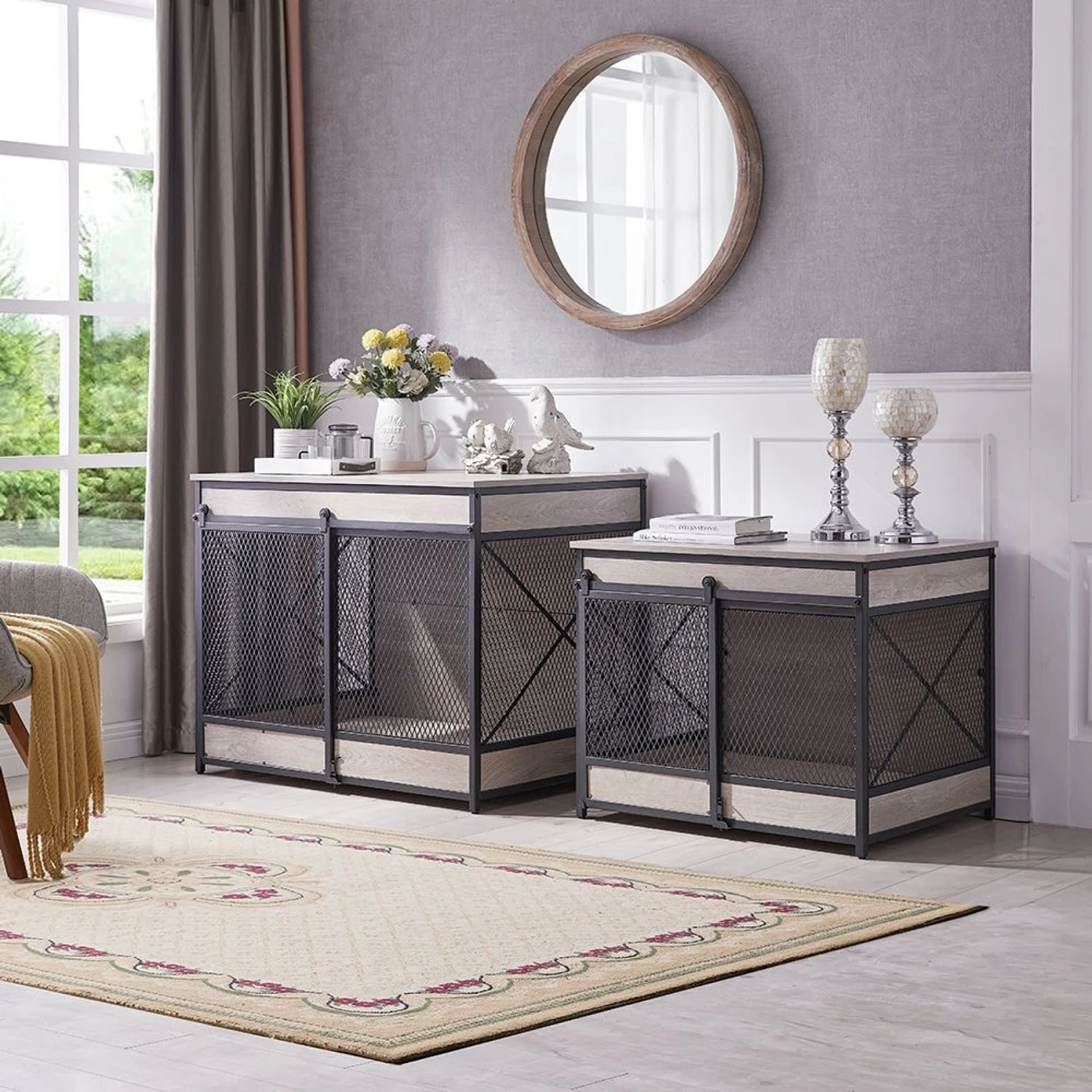 Unipaws Furniture Style Sliding Door Dog Crate 5 Unipaws Furniture Style Sliding Door Dog Crate - Image 5