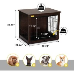 Coziwow Furniture Style Dog Crate With Removable Tray, Walnut -PetSafe Kong Shop 661310 PT2. AC SS1800 V1669099017