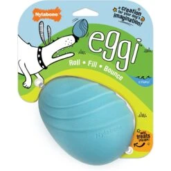 Nylabone Creative Play Eggi Dog Treat Toy, Blue, Large