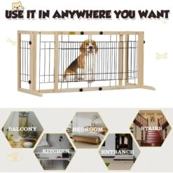 Coziwow 21-in Adjustable Extra Wide Freestanding Dog Gate, Natural Wood 14 Coziwow 21-in Adjustable Extra Wide Freestanding Dog Gate, Natural Wood -PetSafe Kong Shop 665846 PT5. AC SS1800 V1668458507