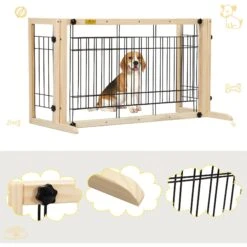 Coziwow 21-in Adjustable Extra Wide Freestanding Dog Gate, Natural Wood 17 Coziwow 21-in Adjustable Extra Wide Freestanding Dog Gate, Natural Wood -PetSafe Kong Shop 665846 PT8. AC SS1800 V1668457949