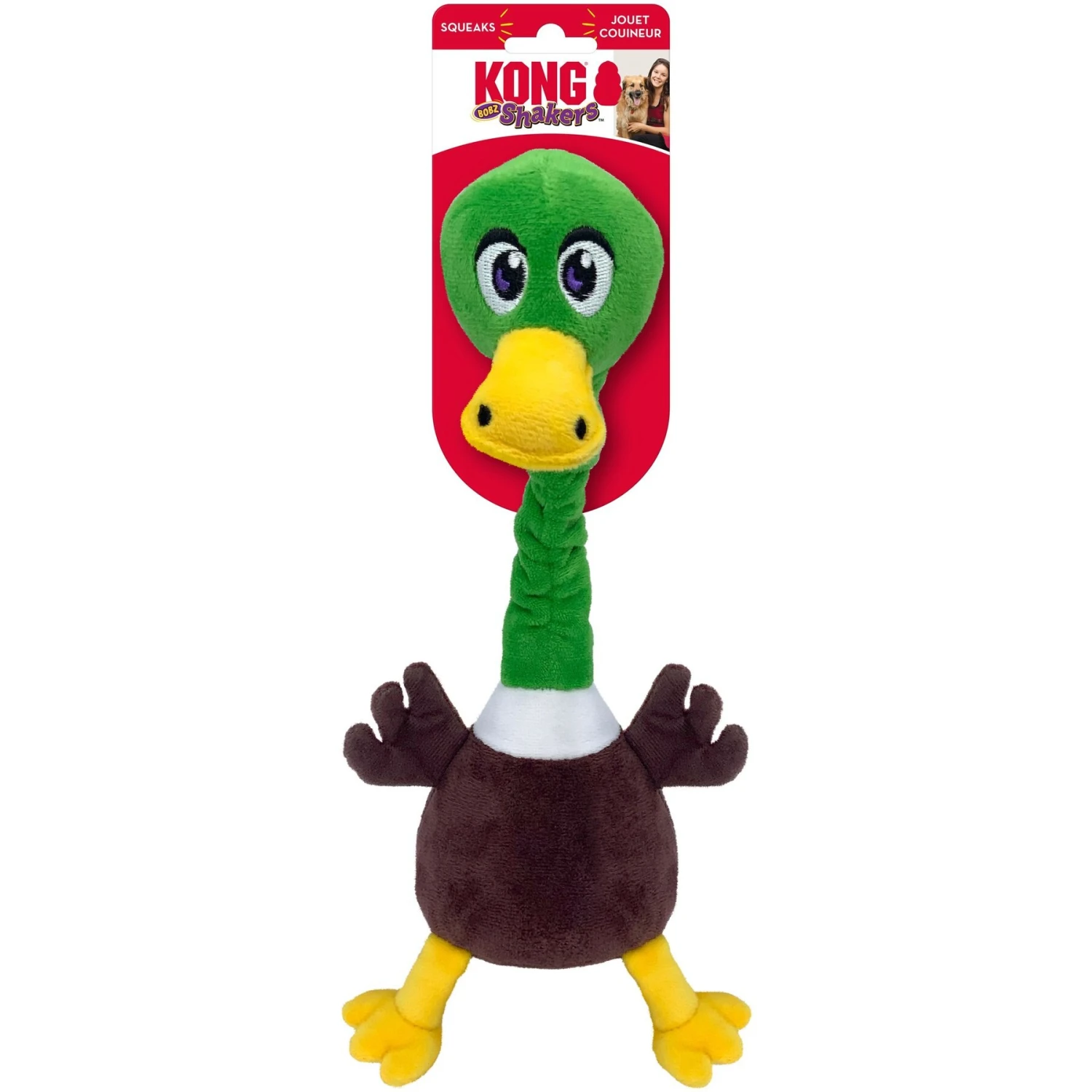 KONG Shakers Bobz Mallard Dog Toy, Green, Medium 3 KONG Shakers Bobz Mallard Dog Toy, Green, Medium - Image 3