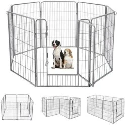 Aivituvin AIR51 Exercise Outdoor & Indoor Portable Dog Playpen, Large