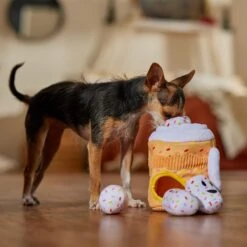 Frisco Halloween Fall Latte Hide & Seek Puzzle Plush Squeaky Dog Toy -PetSafe Kong Shop 668326 PT3. AC SS1800 V1689350590