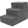 Precious Tails High Density Foam Sherpa Top 3 Steps Dog & Cat Stair