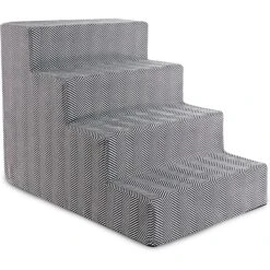 Precious Tails Herringbone High Density Foam 4 Steps Pet Dog & Cat Stair