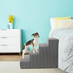 Precious Tails Herringbone High Density Foam 4 Steps Pet Dog & Cat Stair -PetSafe Kong Shop 675118 PT5. AC SS1800 V1666298425