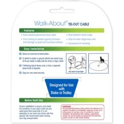 Four Paws Puppy Tie Out Cable 10 Four Paws Puppy Tie Out Cable -PetSafe Kong Shop 67699 PT3. AC SS1800 V1627355278