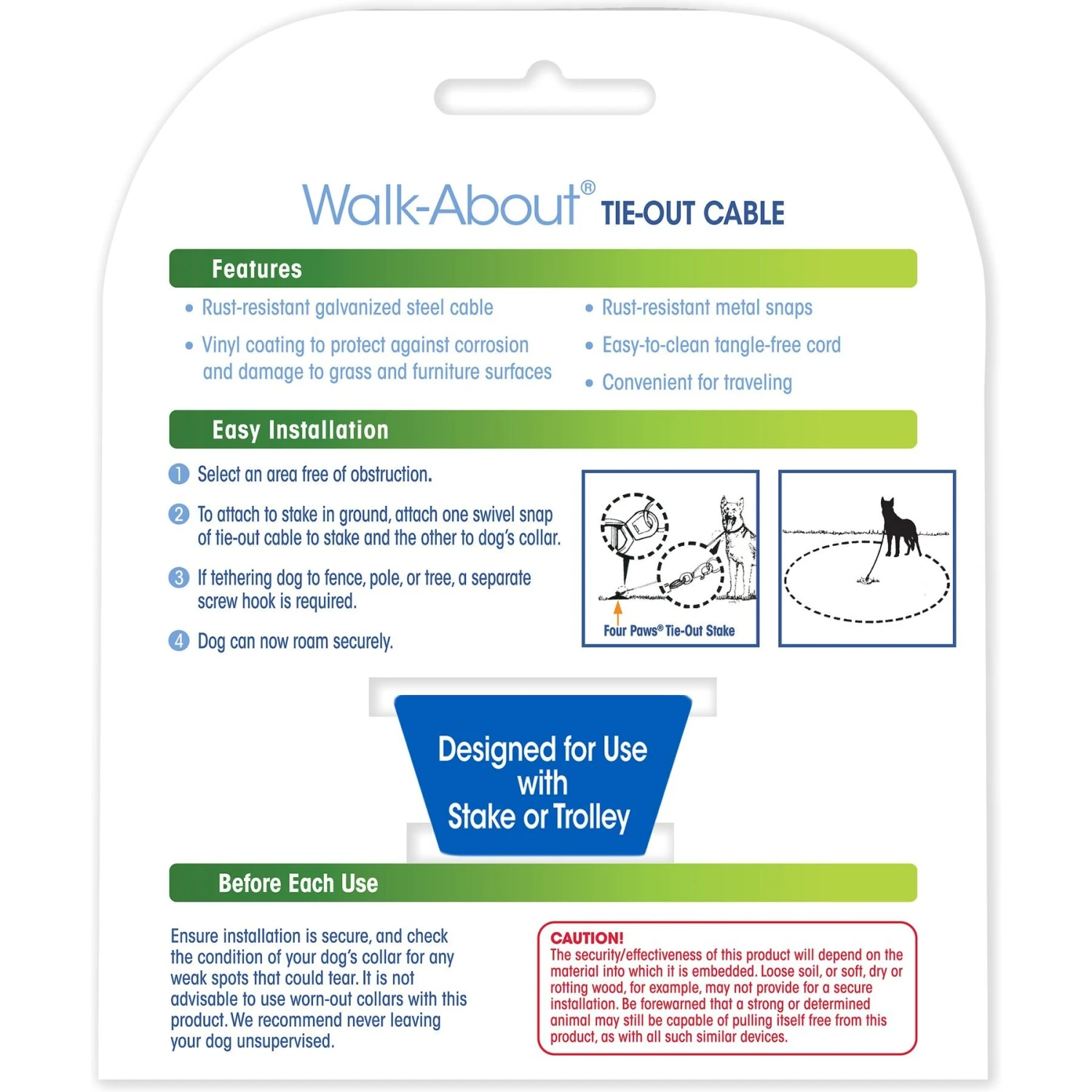 Four Paws Puppy Tie Out Cable 4 Four Paws Puppy Tie Out Cable - Image 4