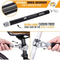 Malabi Carbon Fiber Bicycle Attachment Rotating Dog Bike Leash -PetSafe Kong Shop 678918 PT3. AC SS1800 V1666297217