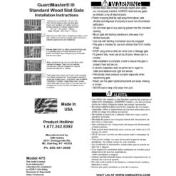 GuardMasterIII Wood Slat Standard Pressure Mounted Dog Gate, Natural -PetSafe Kong Shop 679014 PT2. AC SS1800 V1669943859