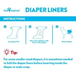 Paw Inspired Disposable Dog Diaper Liners -PetSafe Kong Shop 679798 PT4. AC SS1800 V1667342297