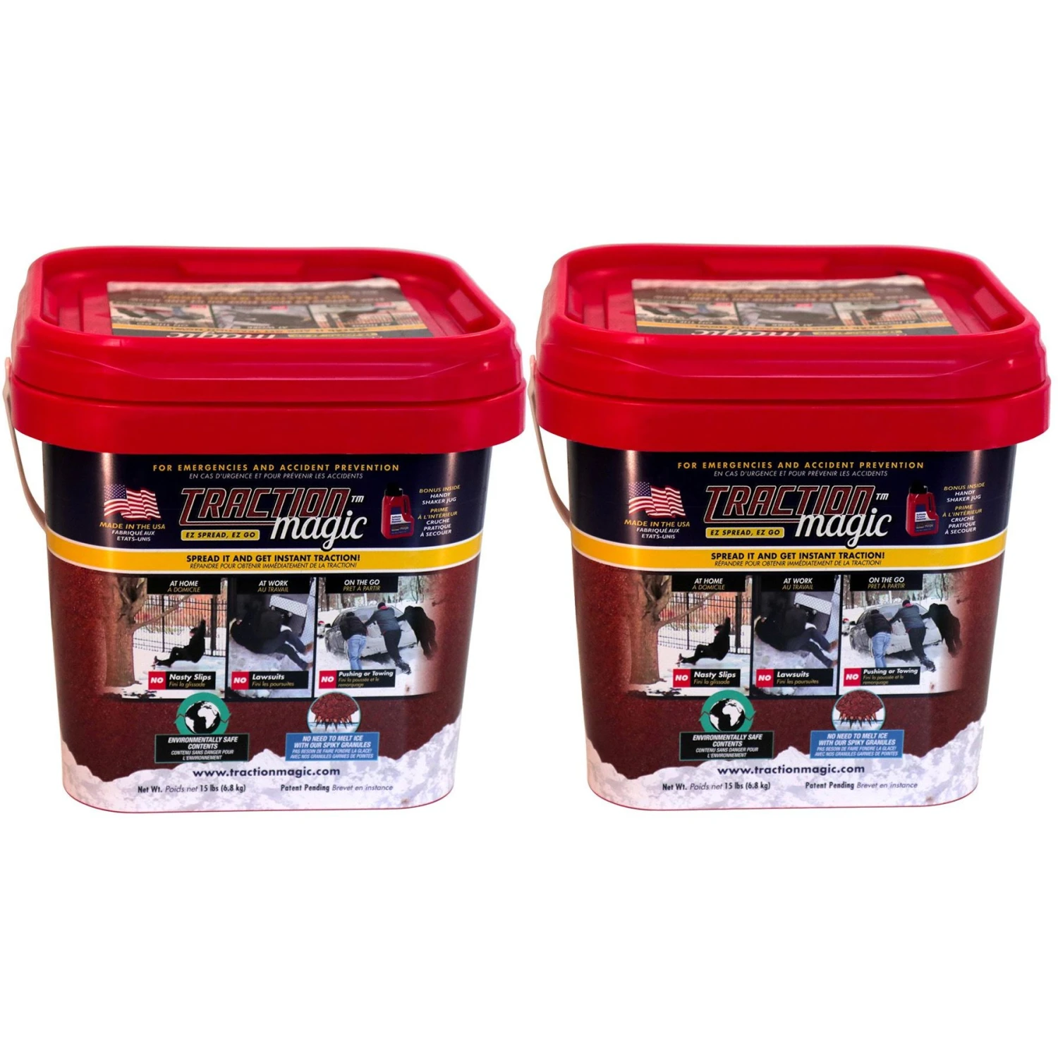 Traction Magic Anti Slip Agent Dog & Cat Poop Bags, 15-lb Bucket, 2 Count 1 Traction Magic Anti Slip Agent Dog & Cat Poop Bags, 15-lb Bucket, 2 Count