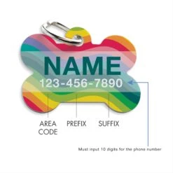 Custom Personalization Solutions Rainbow Wave Personalized Pet Tag 6 Custom Personalization Solutions Rainbow Wave Personalized Pet Tag -PetSafe Kong Shop 686166 PT3. AC SS1800 V1668654356