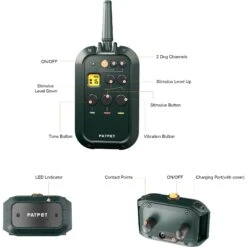 PATPET P920B Outdoor Dedicated 1300M Remote Dog Training Collar, Dark Green, 2 Count -PetSafe Kong Shop 686254 PT5. AC SS1800 V1666650536