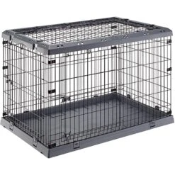 Ferplast Superior Hybrid ECO Dog Crate & Playpen, Gray