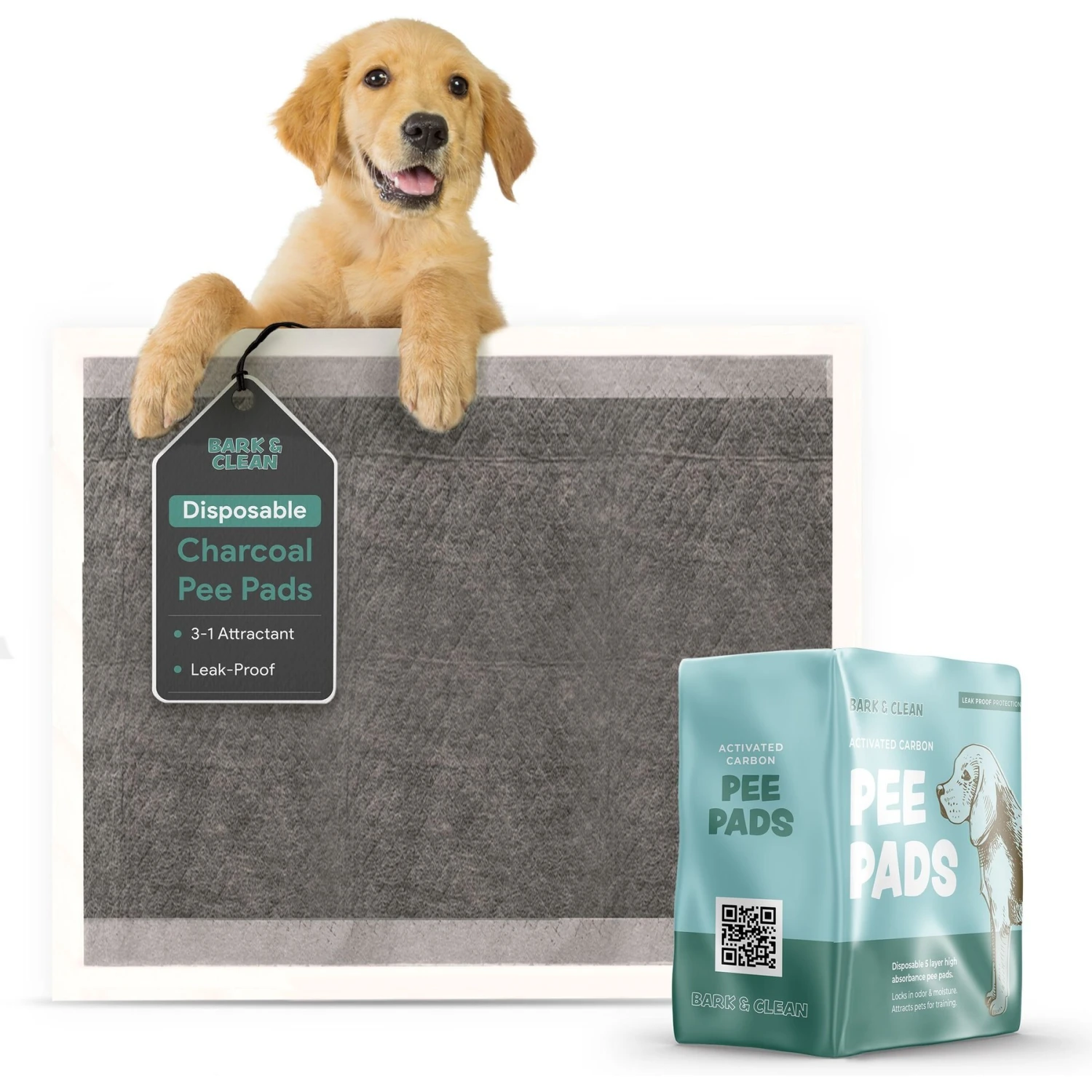 Bark & Clean Premium Activated Charcoal Traveller's Dog Potty Pad 1 Bark & Clean Premium Activated Charcoal Traveller's Dog Potty Pad