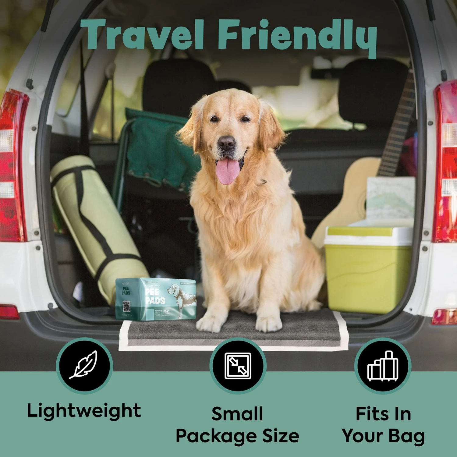 Bark & Clean Premium Activated Charcoal Traveller's Dog Potty Pad 5 Bark & Clean Premium Activated Charcoal Traveller's Dog Potty Pad - Image 5