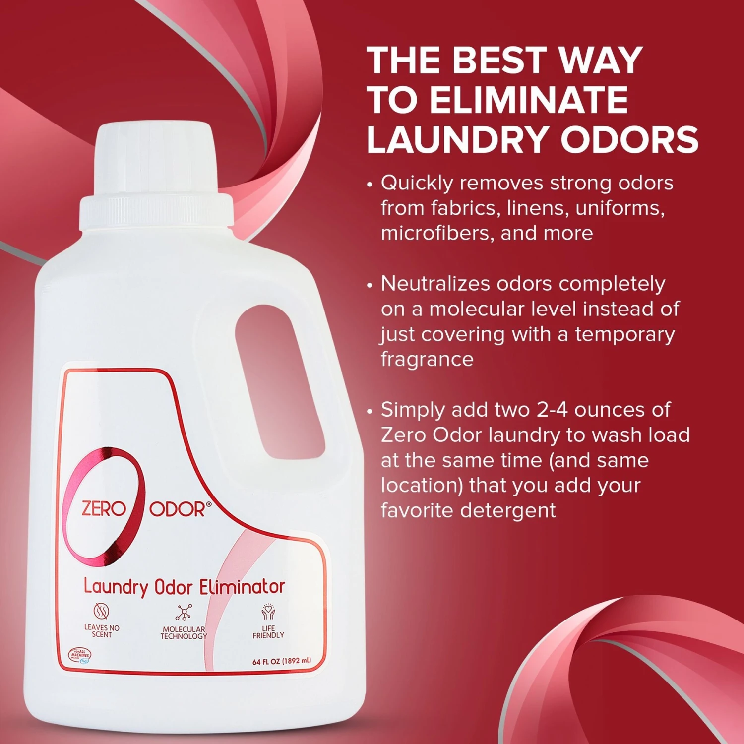 Zero Odor Laundry Odor Eliminator, 64-oz Bottle 8 Zero Odor Laundry Odor Eliminator, 64-oz Bottle - Image 8