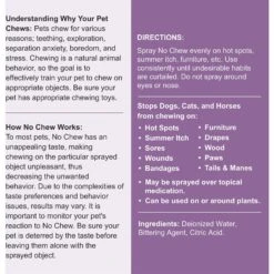 Chew + Heal No Chew Dog & Cat Spray, 8-oz Bottle -PetSafe Kong Shop 696870 PT7. AC SS1800 V1686172459