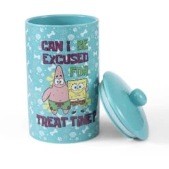 Fetch For Pets Spongebob "Can I Be Excused" Dog Treat Jar, 10X15-in -PetSafe Kong Shop 697774 PT2. AC SS1800 V1676752124