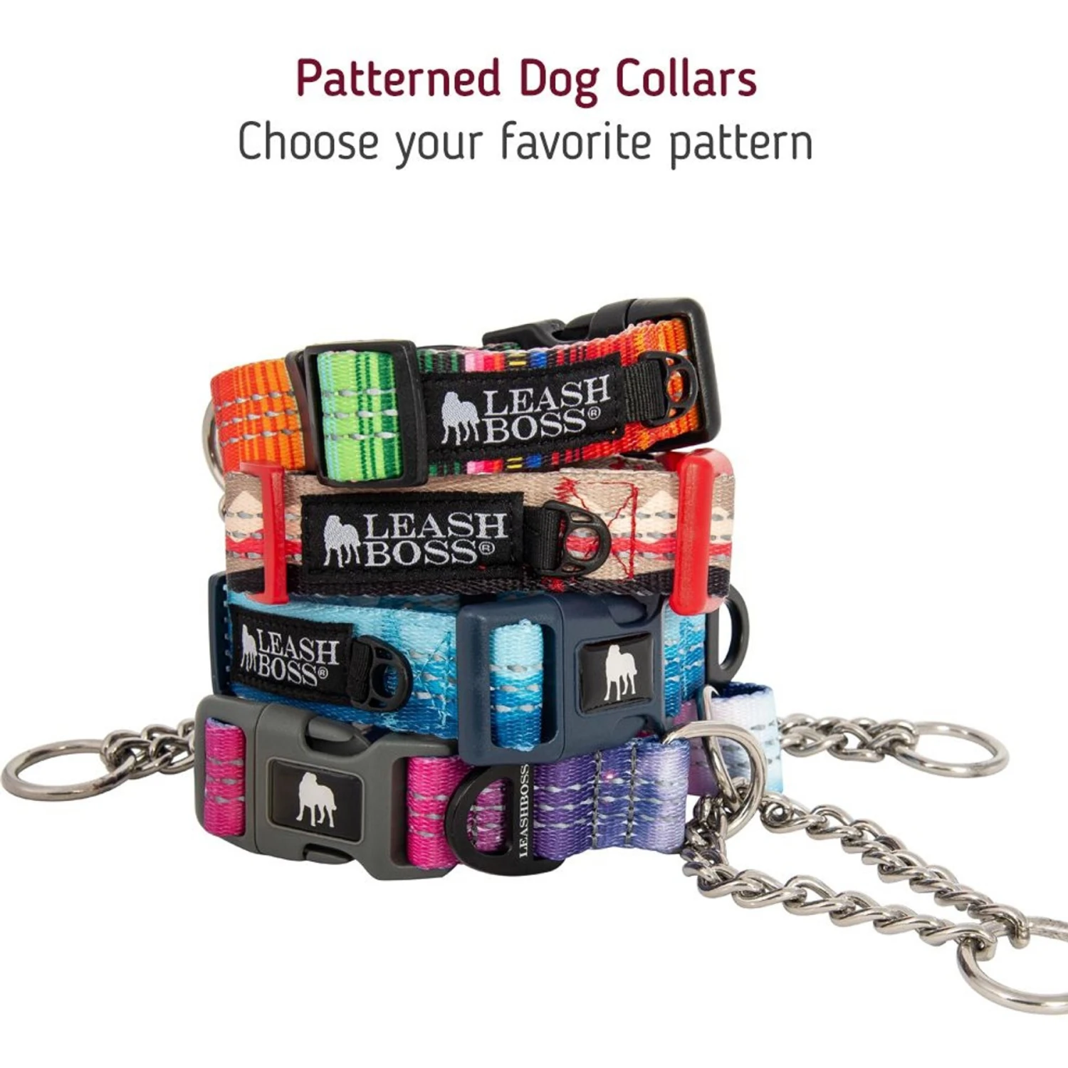 Leashboss Chain Martingale Dog Collar 4 Leashboss Chain Martingale Dog Collar - Image 4