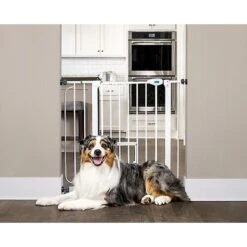 Carlson Pet Products Extra Wide Walk-Thru Dog Gate With Pet Door
