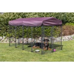 TRIXIE Deluxe Outdoor Dog Kennel With Cover, XX-Large, Black/Burgundy 9 TRIXIE Deluxe Outdoor Dog Kennel With Cover, XX-Large, Black/Burgundy -PetSafe Kong Shop 701438 PT2. AC SS1800 V1668549926