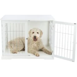 TRIXIE Wood & Wire Furniture Side Table Pet Crate, Large -PetSafe Kong Shop 701486 PT2. AC SS1800 V1668550640