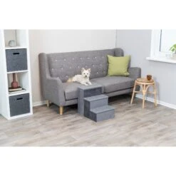 TRIXIE Velour Foldable Cat & Dog Stairs With Storage, Gray -PetSafe Kong Shop 701518 PT2. AC SS1800 V1668550700