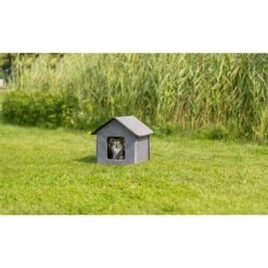 TRIXIE Insulated Outdoor Cat & Dog House, Gray -PetSafe Kong Shop 701646 PT2. AC SS1800 V1668550302
