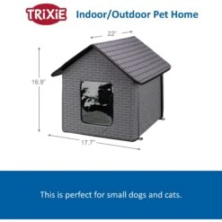TRIXIE Insulated Outdoor Cat & Dog House, Gray -PetSafe Kong Shop 701646 PT6. AC SS1800 V1668547817