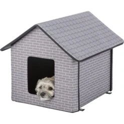 TRIXIE Insulated Outdoor Cat & Dog House, Gray -PetSafe Kong Shop 701646 PT7. AC SS1800 V1668548203